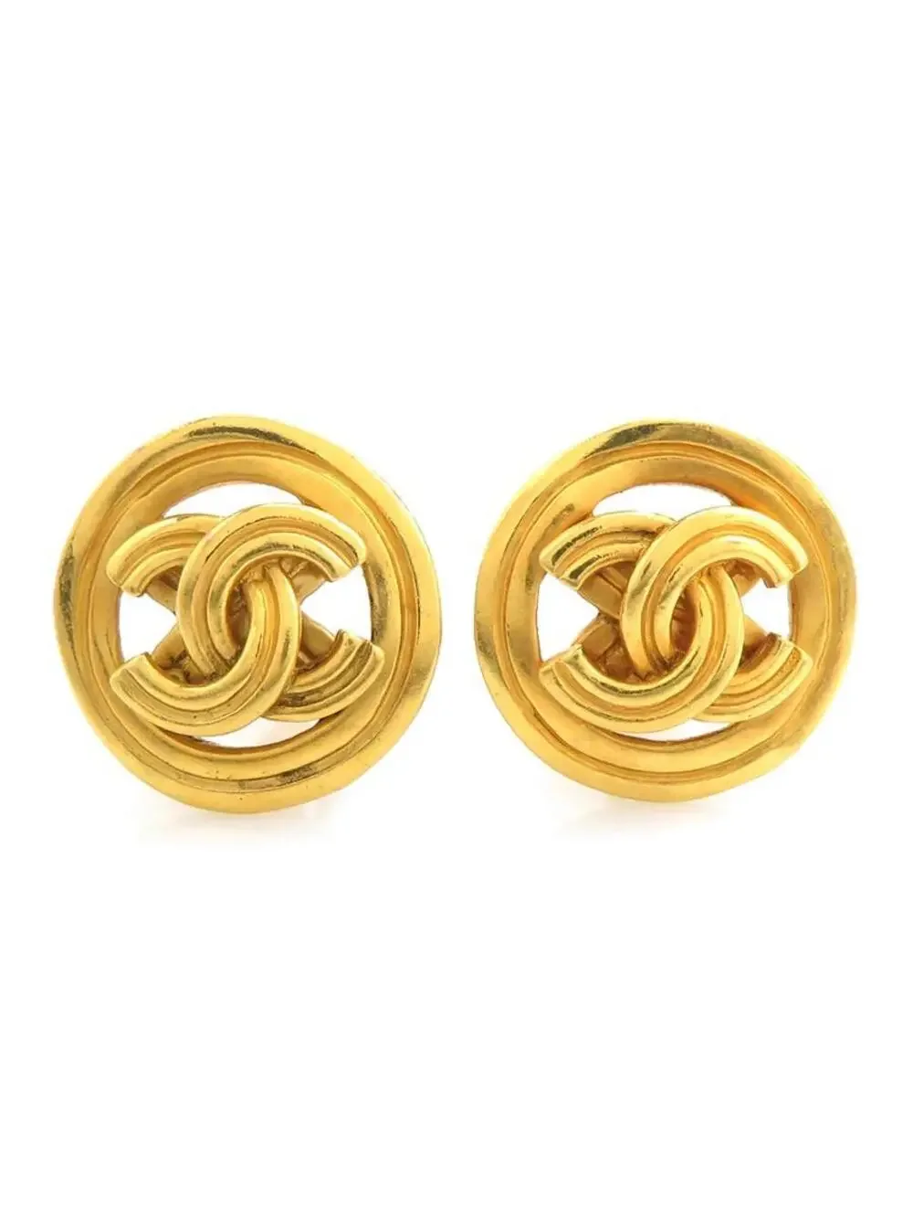 Auth Chanel Vintage Cc Logo Clip On #302681C28B
